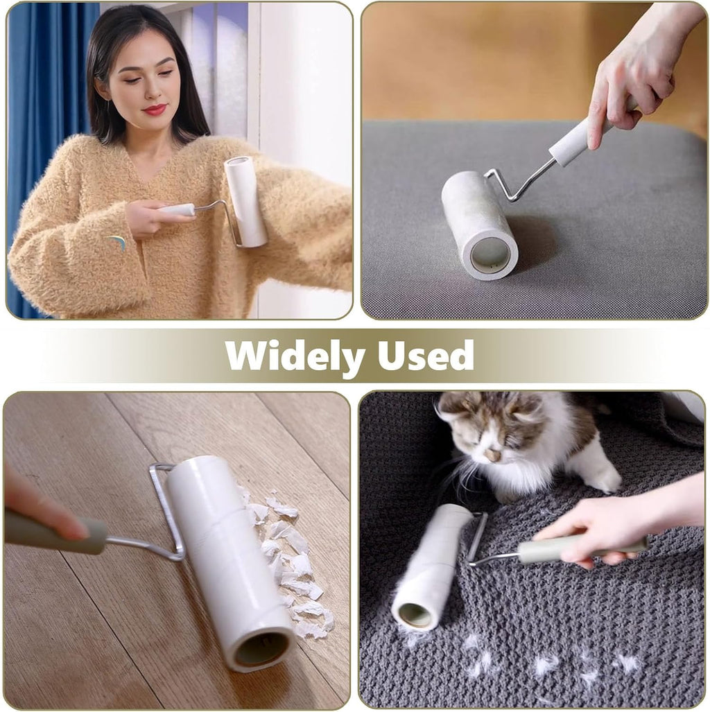 Large Lint Rollers for Pet Hair Extra Sticky，6.3'' Wide Remover