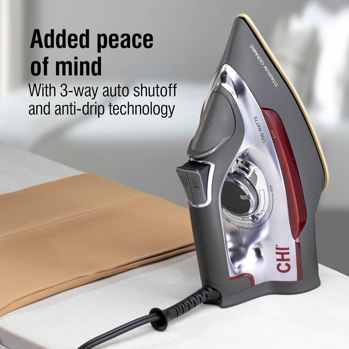CHI Steam Professional Iron for Clothes with Vertical Steam Burst