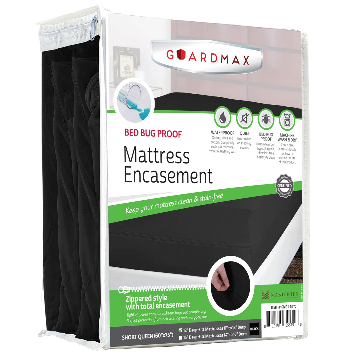 Guardmax Queen Mattress Protector Zippered, Bed Bug Mattress Cover