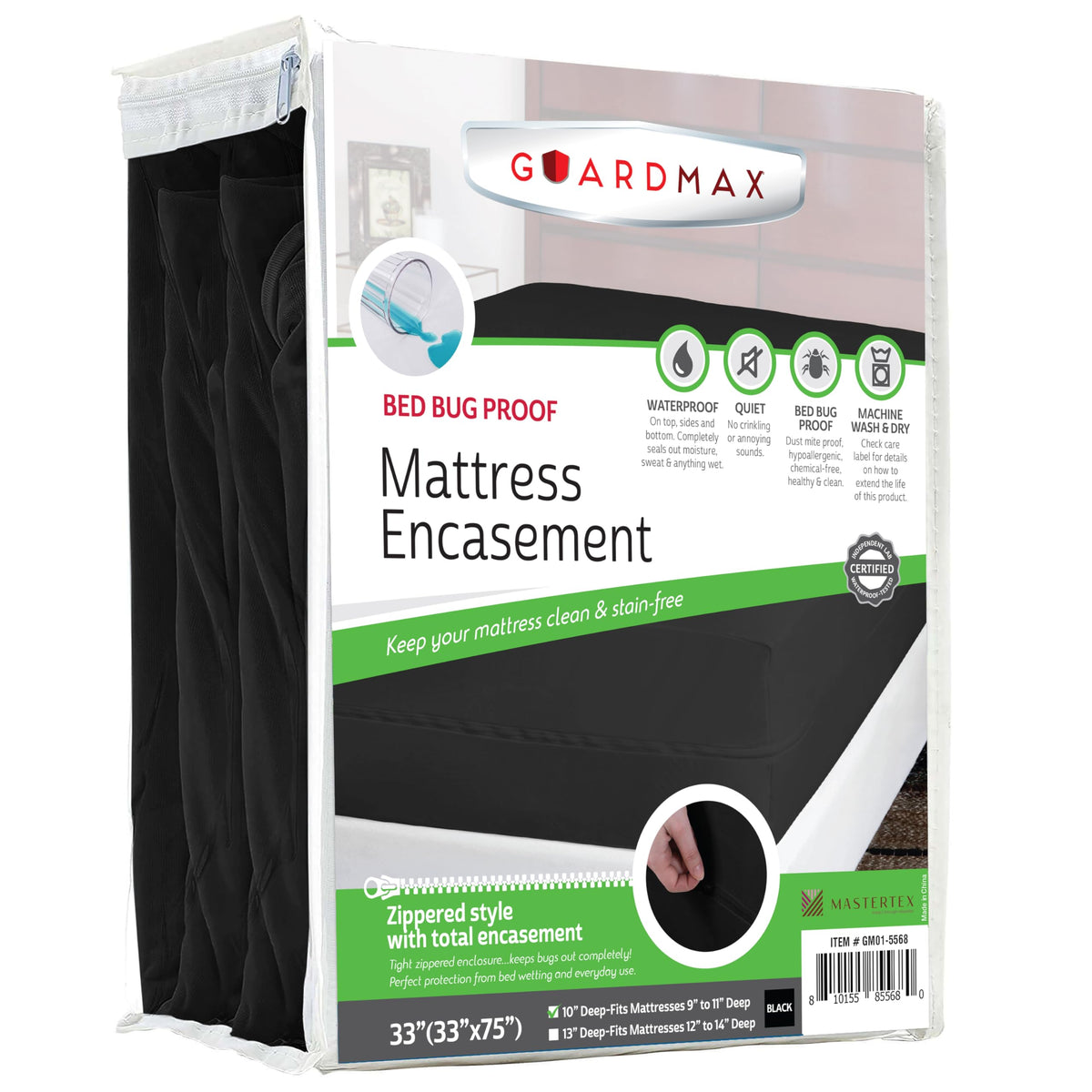 Guardmax Queen Mattress Protector Zippered, Bed Bug Mattress Cover