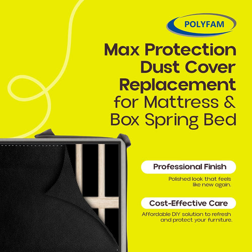 Bed Dust Cover – Bottom Cloth/Replacement Fabric for Underside of Mattress Box Spring or Foundation – Cambric Fabrics – Dust Covers-Upholstery Fabric for Bed, King/Cal-King 40" x 85"