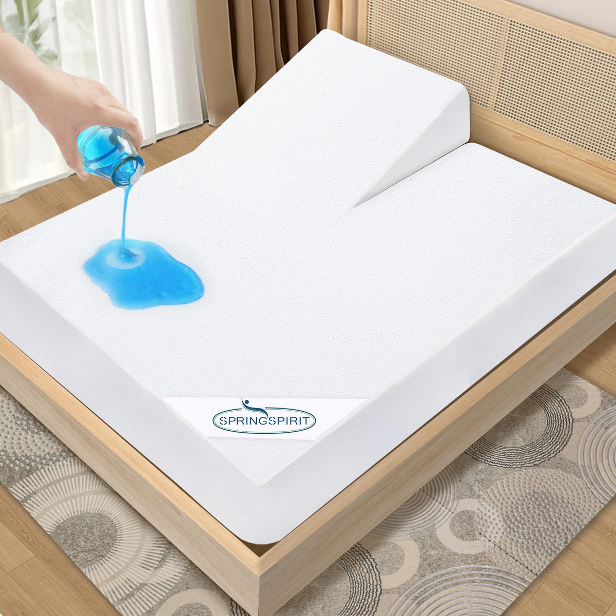 Full Size Mattress Protector Waterproof,Absorbent Fitted Sheet