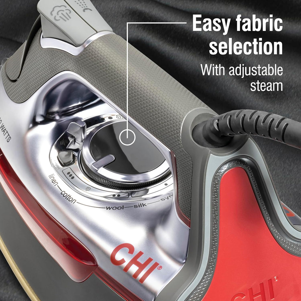 CHI Steam Professional Iron for Clothes with Vertical Steam Burst