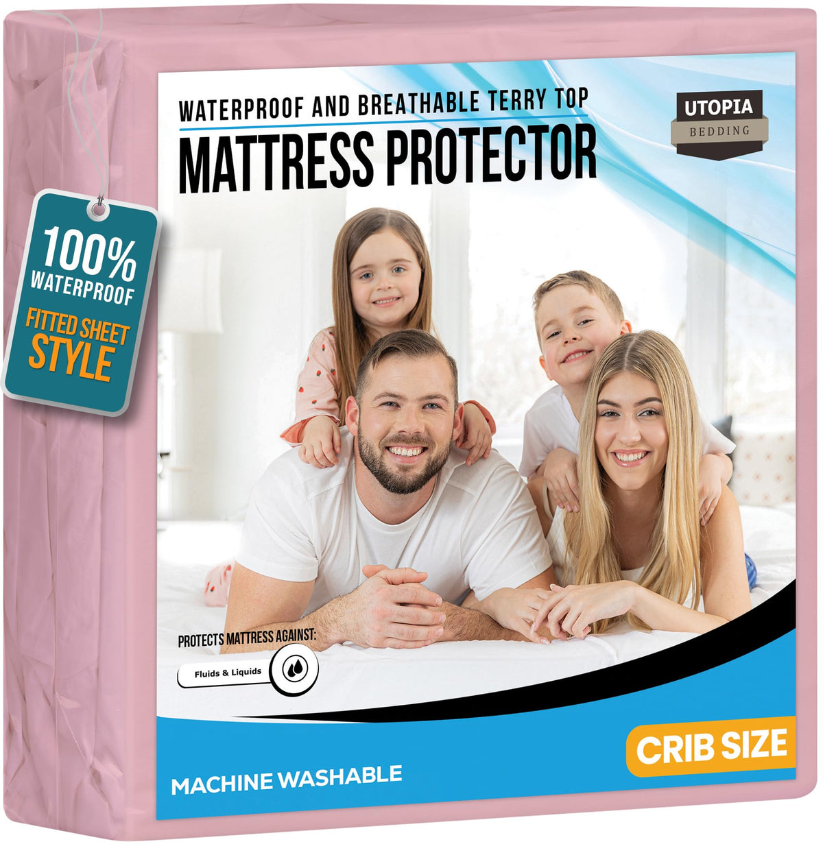 Waterproof Queen Size Mattress Protector fits Upto 17" Deep Pocket