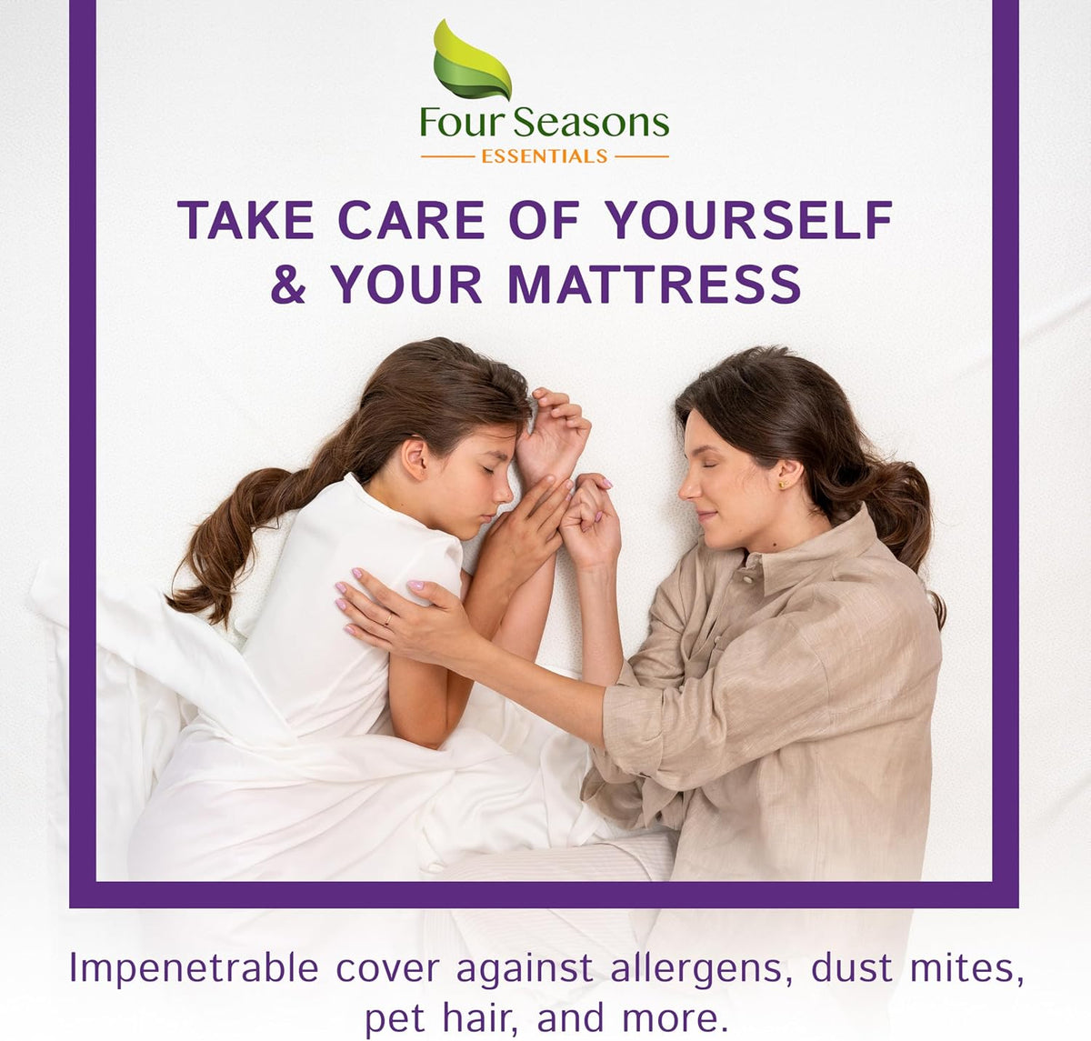 California King Size Waterproof Mattress Protector - Fitted Sheet Style Mattress Cover - Hypoallergenic, Breathable, Noiseless, Protects Against Dust, Allergens