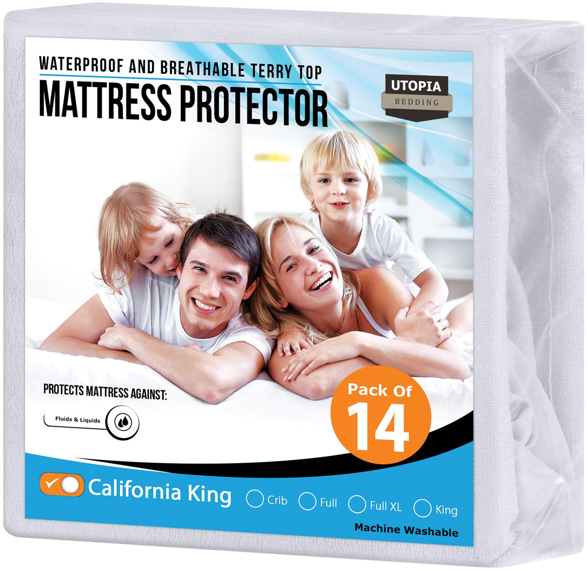 Waterproof Queen Size Mattress Protector fits Upto 17" Deep Pocket