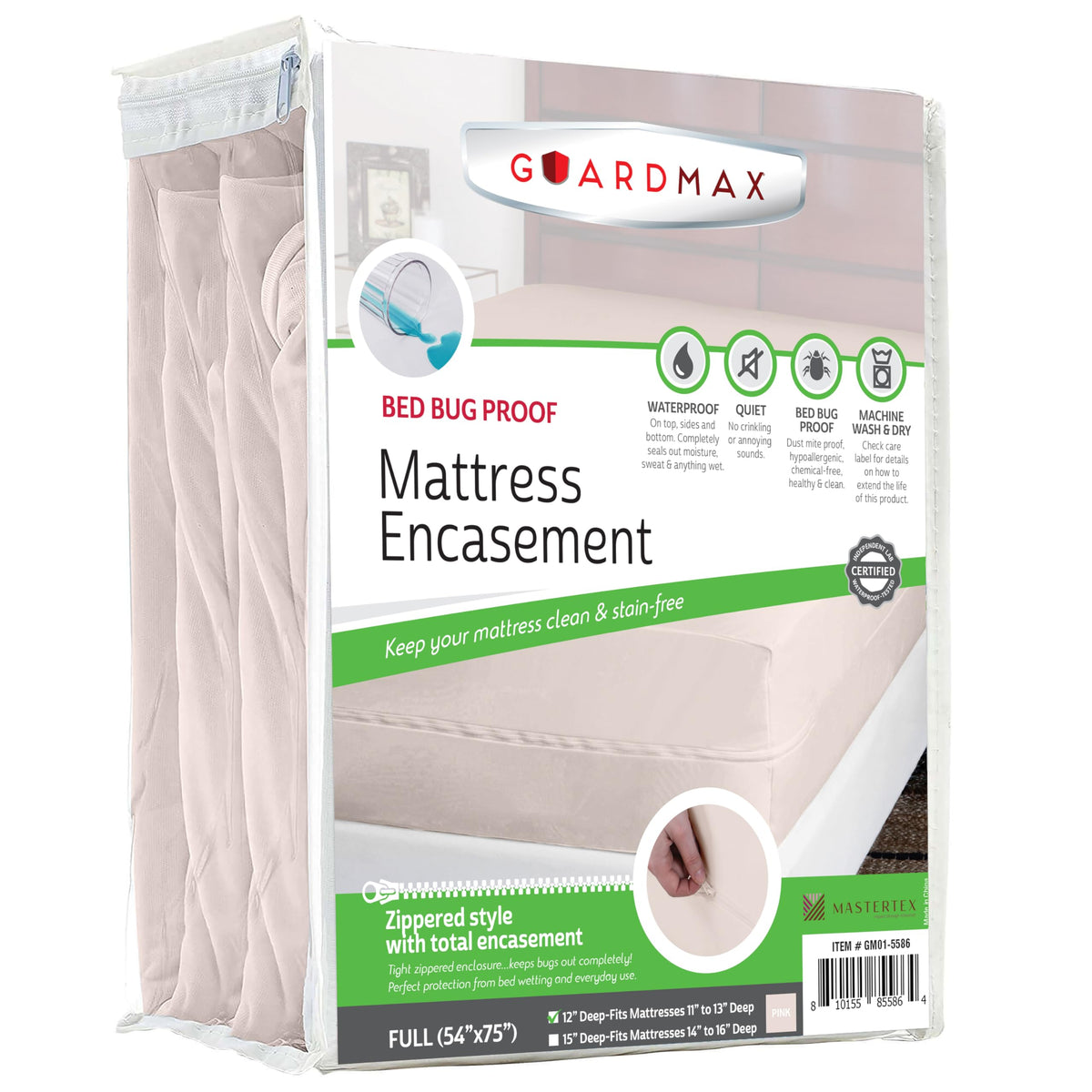 Guardmax Queen Mattress Protector Zippered, Bed Bug Mattress Cover