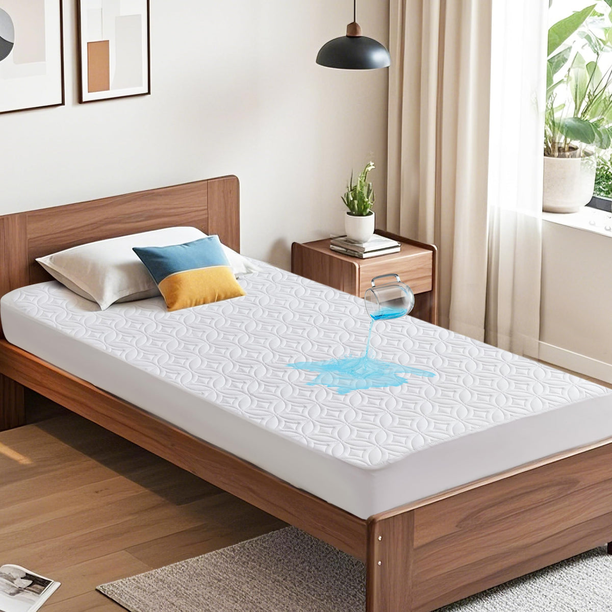 BEDLORE Waterproof Mattress Protector, King Size Mattress Pad