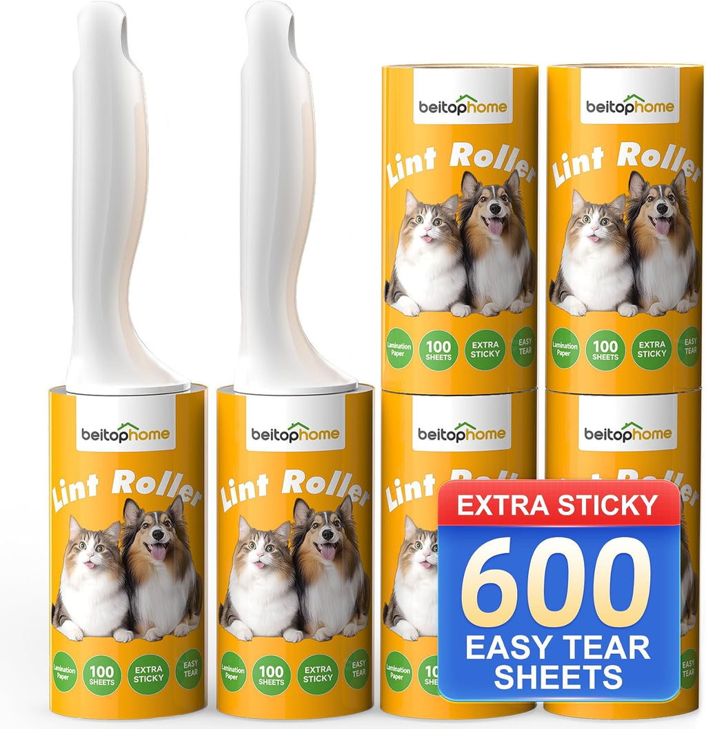 600 Sheets Extra Sticky Lint Roller for Pet Hair