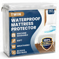 Everlasting Comfort Premium Queen Size Mattress Protector - Waterproof & Breathable, Noiseless Design, Washable Cover, 18" Deep Pocket, Stain Resistant Cover for Sleep Hygiene