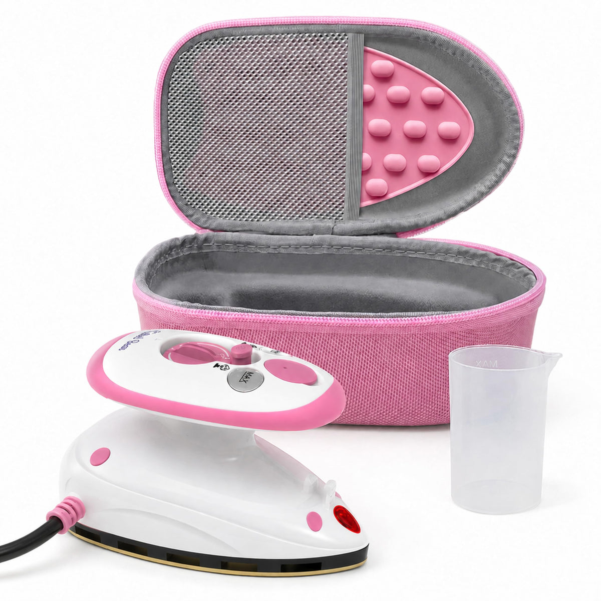 The Quilted Bear Premium Mini Steam Iron for Quilting and Travel, Pink