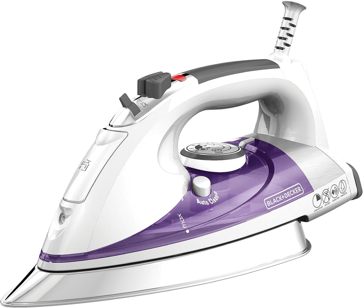 BLACK+DECKER Professional Steam Iron with Stainless Soleplate