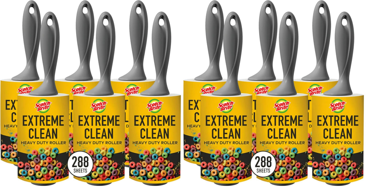 Scotch-Brite Everyday Clean Lint Roller, 475 Sheets Total,5 Pack
