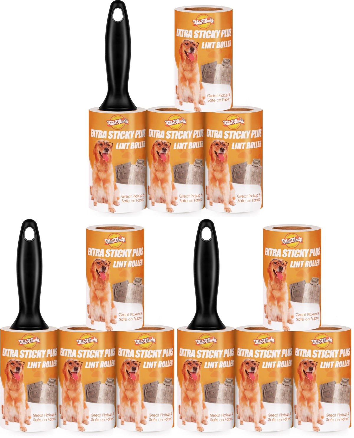 WulaWindy Extra Sticky Lint Rollers for Pet Hair, 240 Sheets, 4-Pack