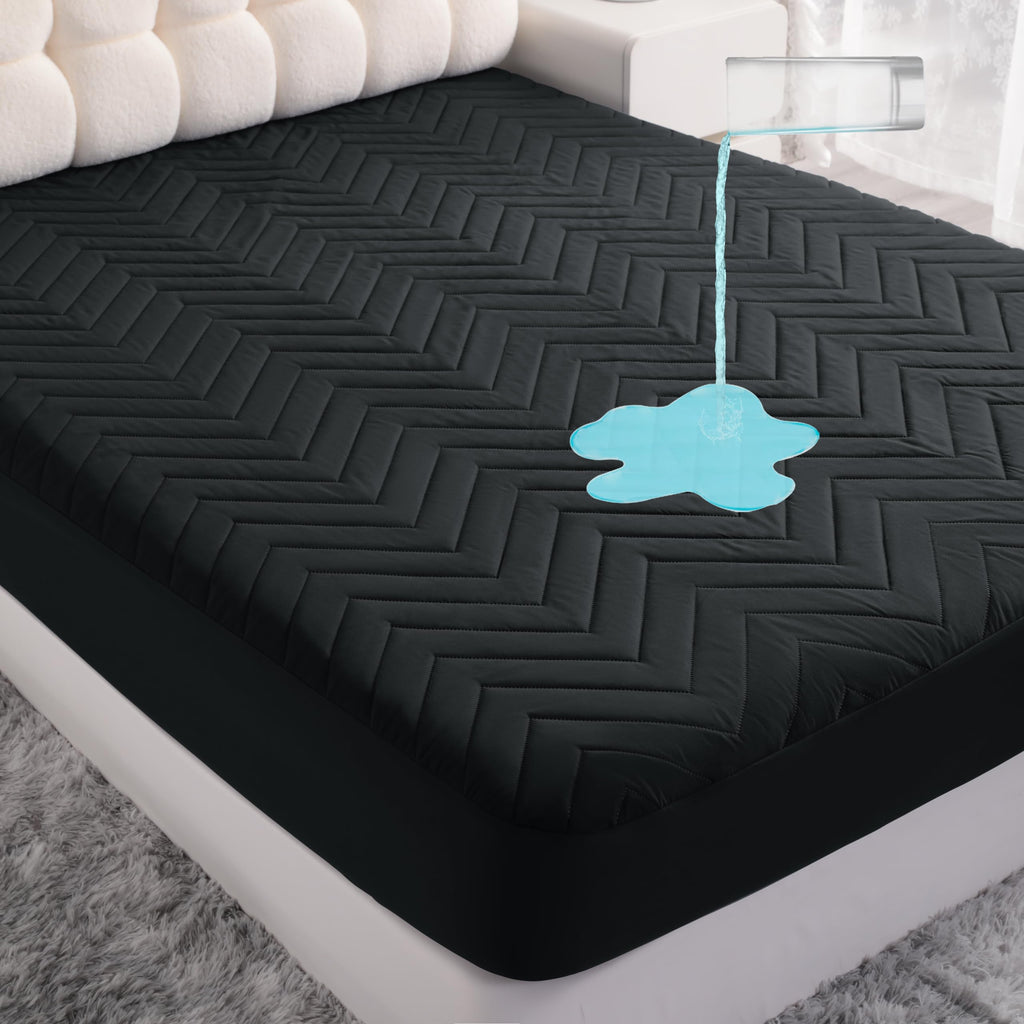 NTBAY Twin XL Waterproof Mattress Protector, 15 Inch Pocket, Brown