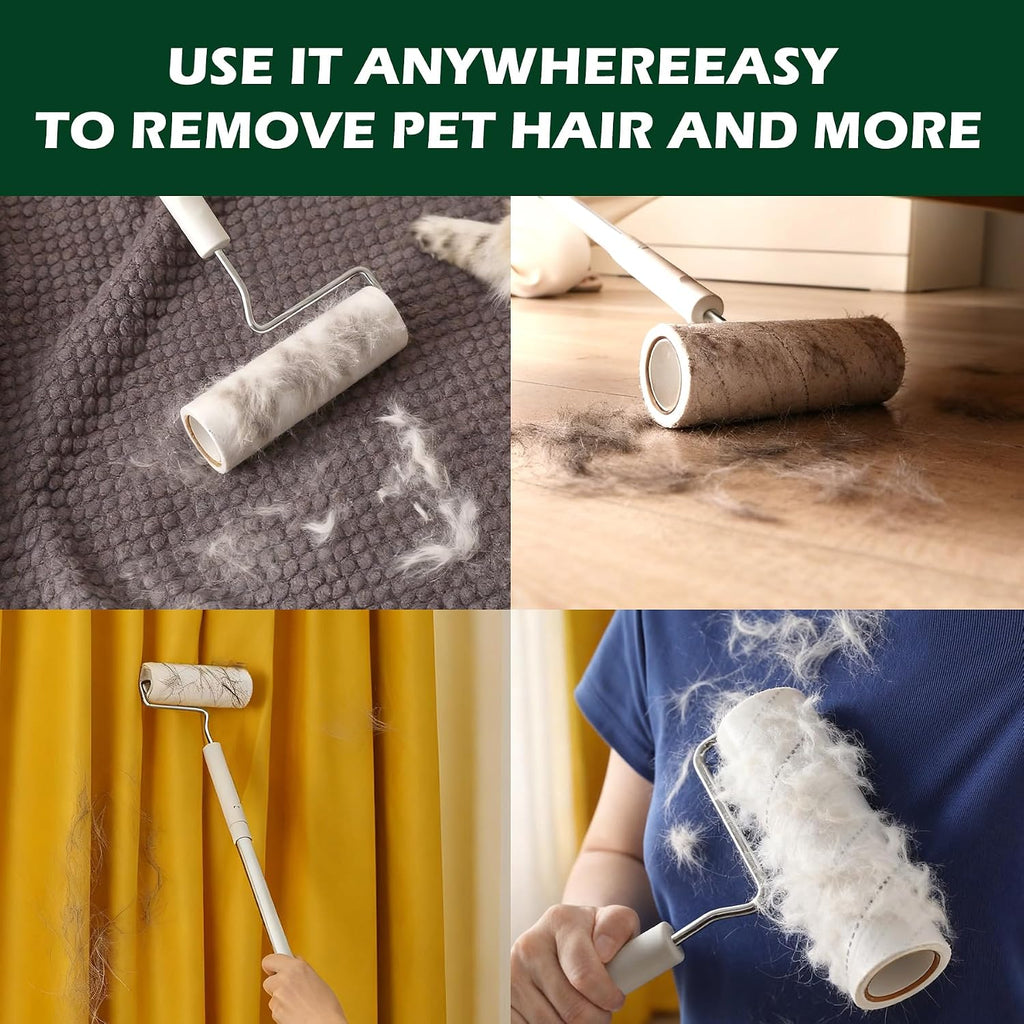 Large Lint Roller, 540 Sheets with Detachable, Extendable Long Handle