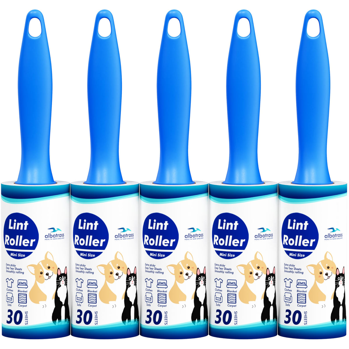 400 Sheets Lint Rollers for Pet Hair Extra Sticky, 2 Handles, 4 Rollers