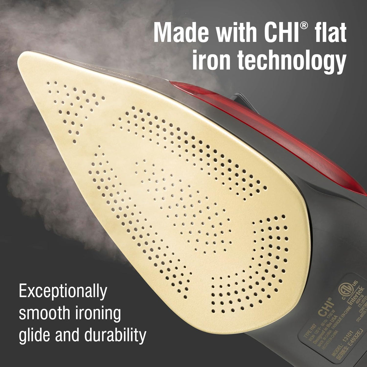 CHI Steam Professional Iron for Clothes with Vertical Steam Burst
