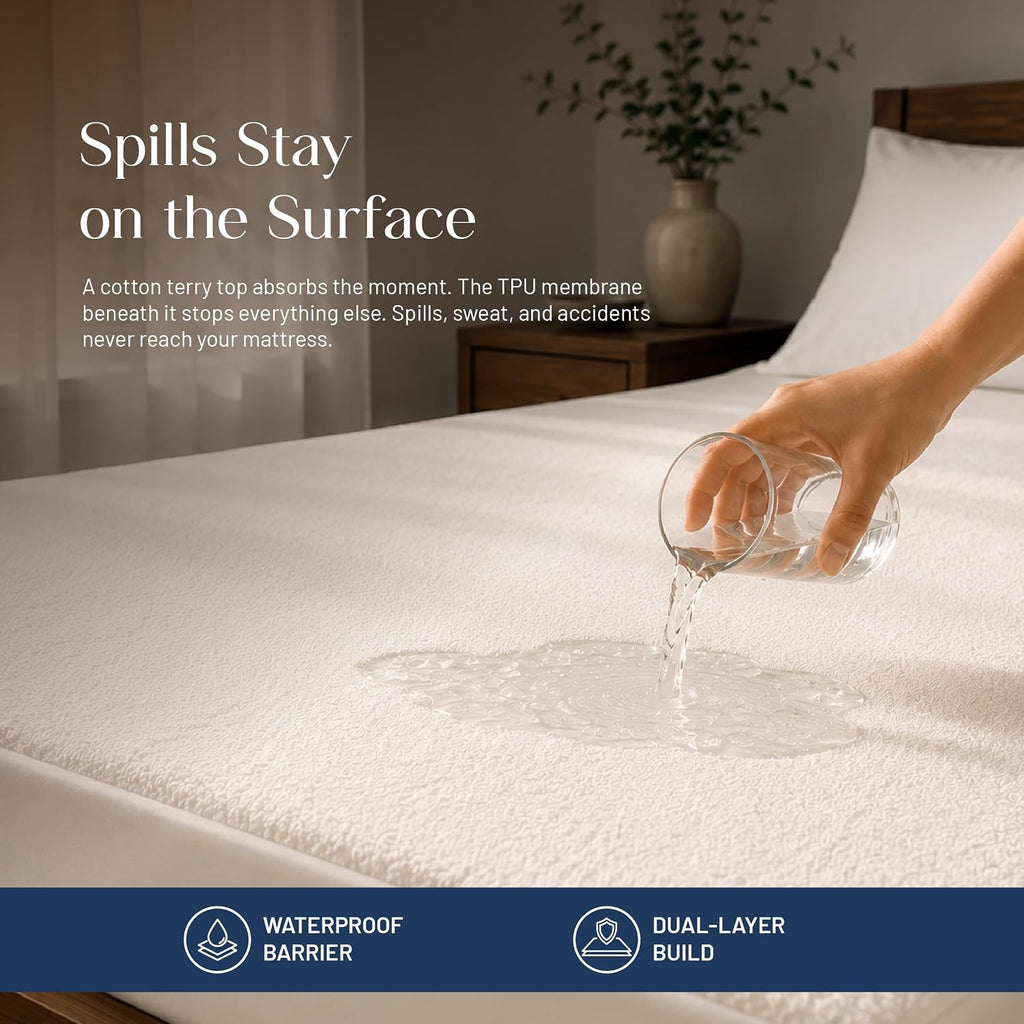Waterproof Mattress Protector, Queen 80"x60" Size Fitted Mattress Cover