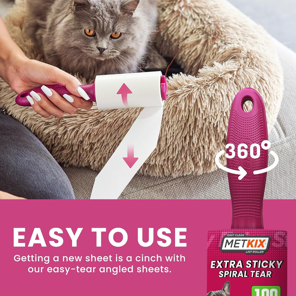 Refill for Metkix Lint Rollers 8 Pack (Total 800 Sheets)