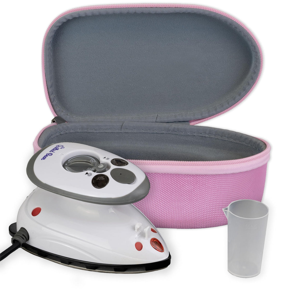 The Quilted Bear Premium Mini Steam Iron for Quilting and Travel, Pink