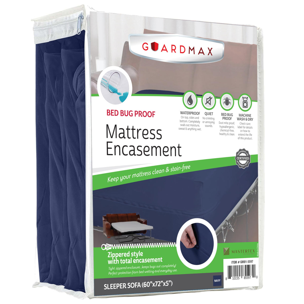 Guardmax Queen Mattress Protector Zippered, Bed Bug Mattress Cover