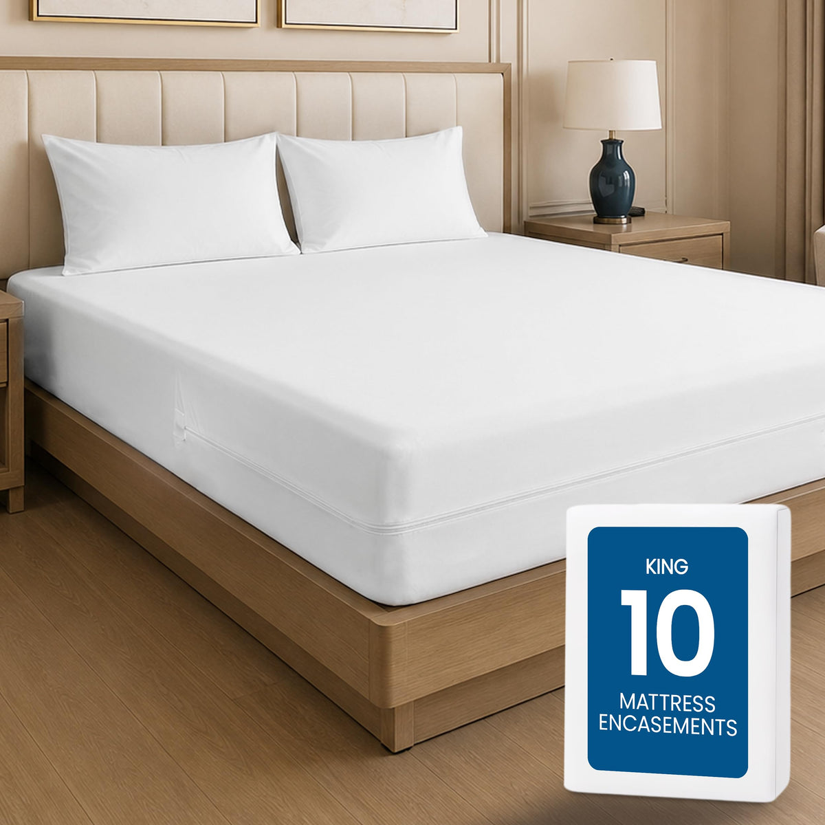 Utopia Bedding Waterproof Mattress Protector Queen Size, Zippered Mattress Encasement Bed Bug and Dust Mite Proof, Absorbent Six-Sided Mattress Cover