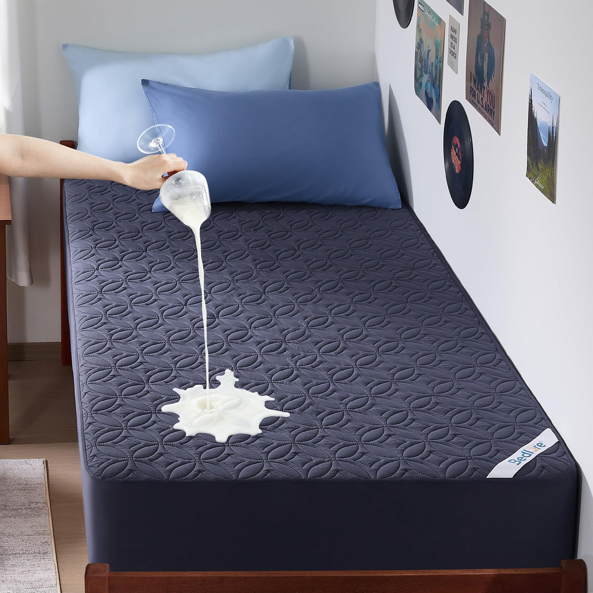 BEDLORE Waterproof Mattress Protector, King Size Mattress Pad