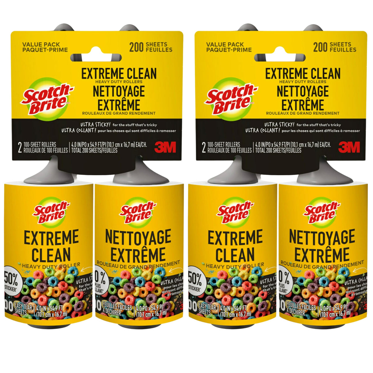 Scotch-Brite Everyday Clean Lint Roller, 475 Sheets Total,5 Pack