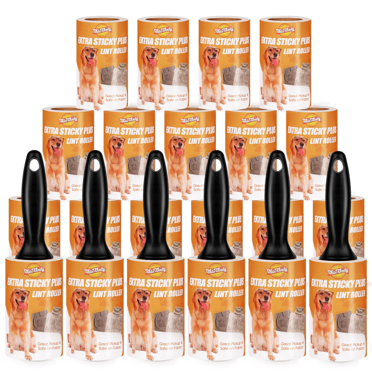 WulaWindy Extra Sticky Lint Rollers for Pet Hair, 240 Sheets, 4-Pack