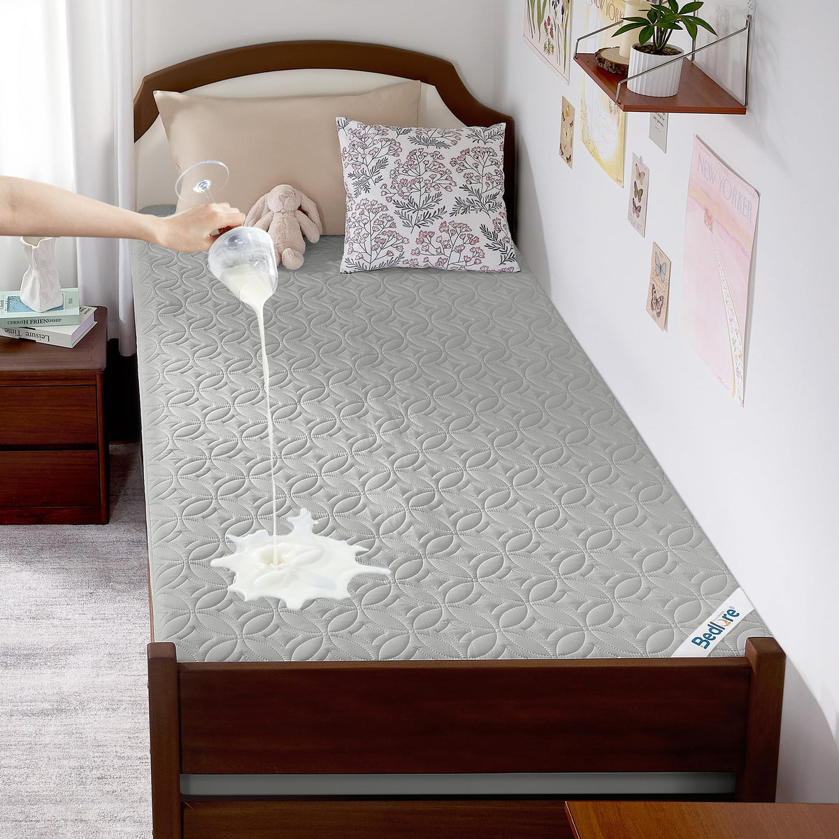 BEDLORE Waterproof Mattress Protector, King Size Mattress Pad