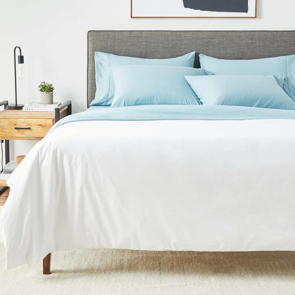 National Allergy 100% Cotton Duvet Cover Queen Size, 86x86 inches, White