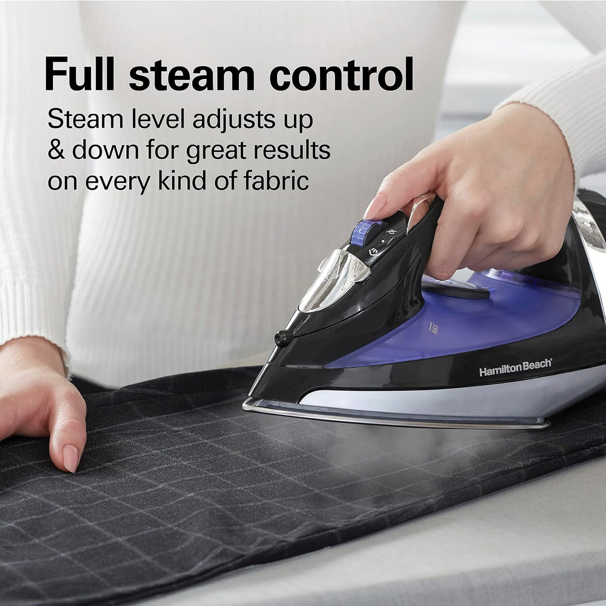 Hamilton Beach Steam Iron for Clothes With Versatile Steam Options