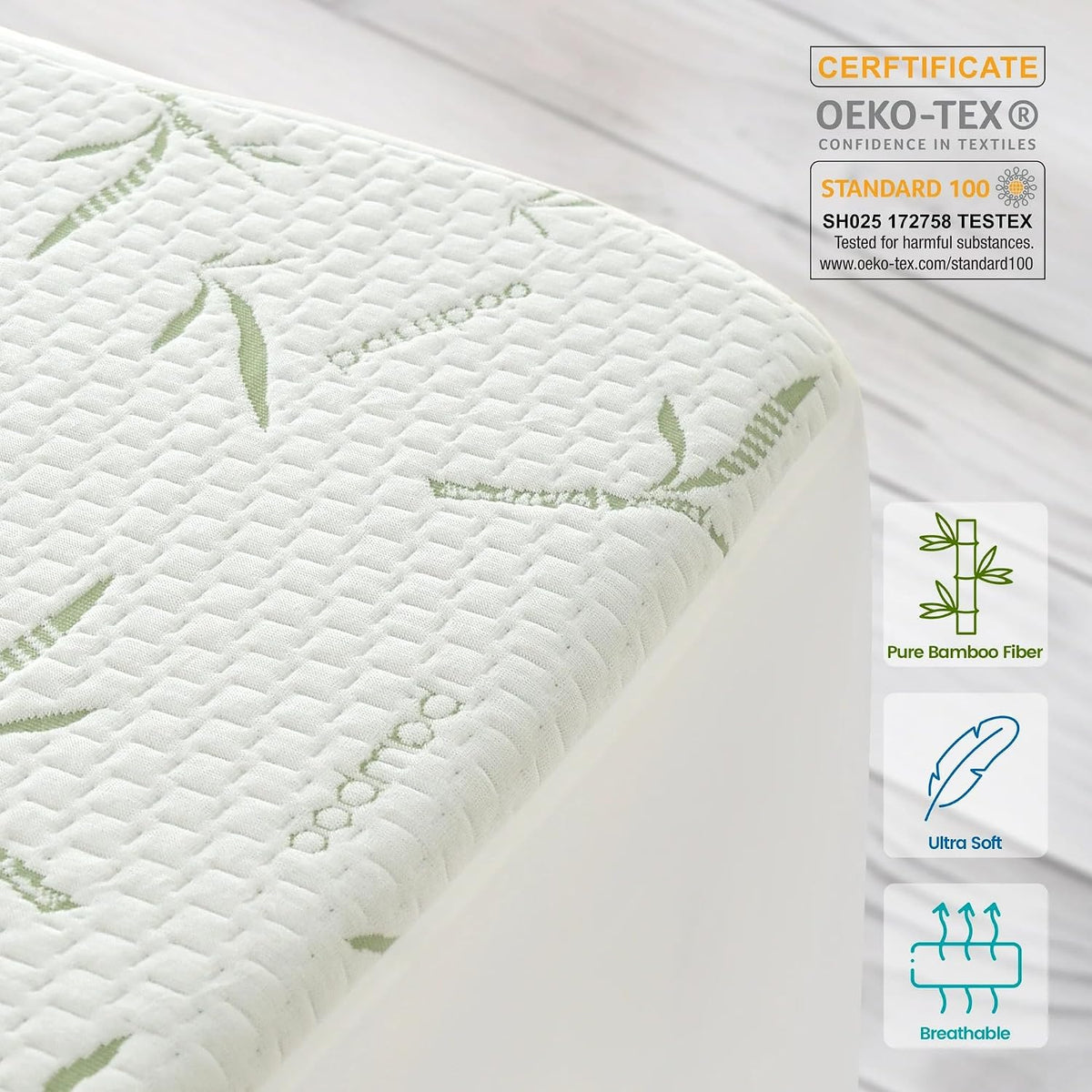 Hannah Linen Queen Mattress Protector, Cooling Rayon dervied from Bamboo Viscose, 100% Waterproof - Fitted Sheet Style, Deep Pocket