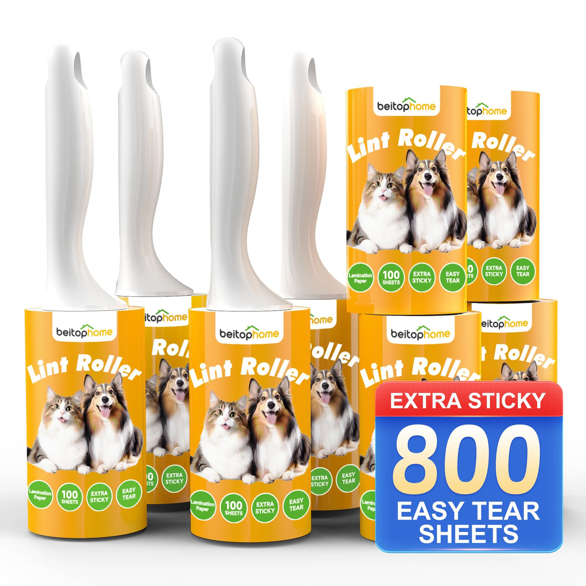 600 Sheets Extra Sticky Lint Roller for Pet Hair
