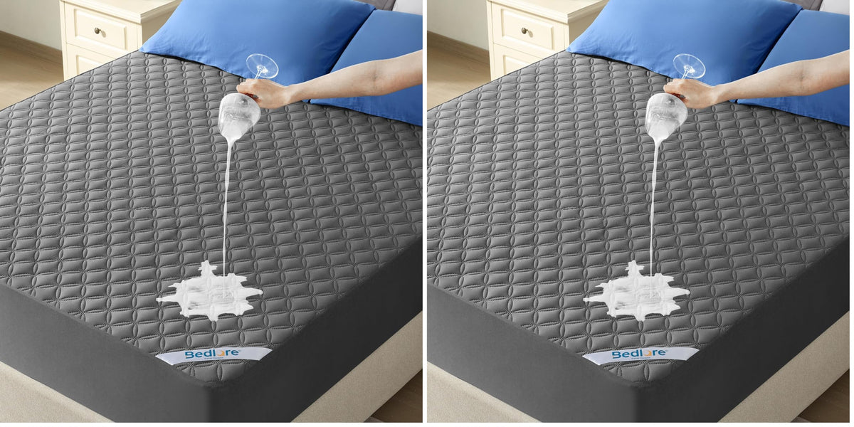 BEDLORE Waterproof Queen Size Mattress Protector, Deep Pocket Fit, Washable