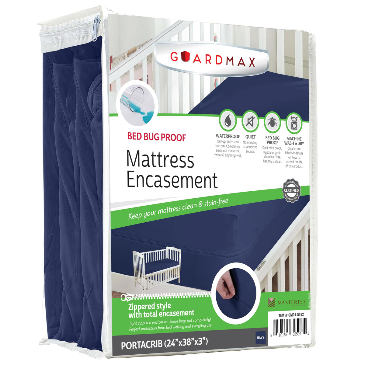 Guardmax Queen Mattress Protector Zippered, Bed Bug Mattress Cover