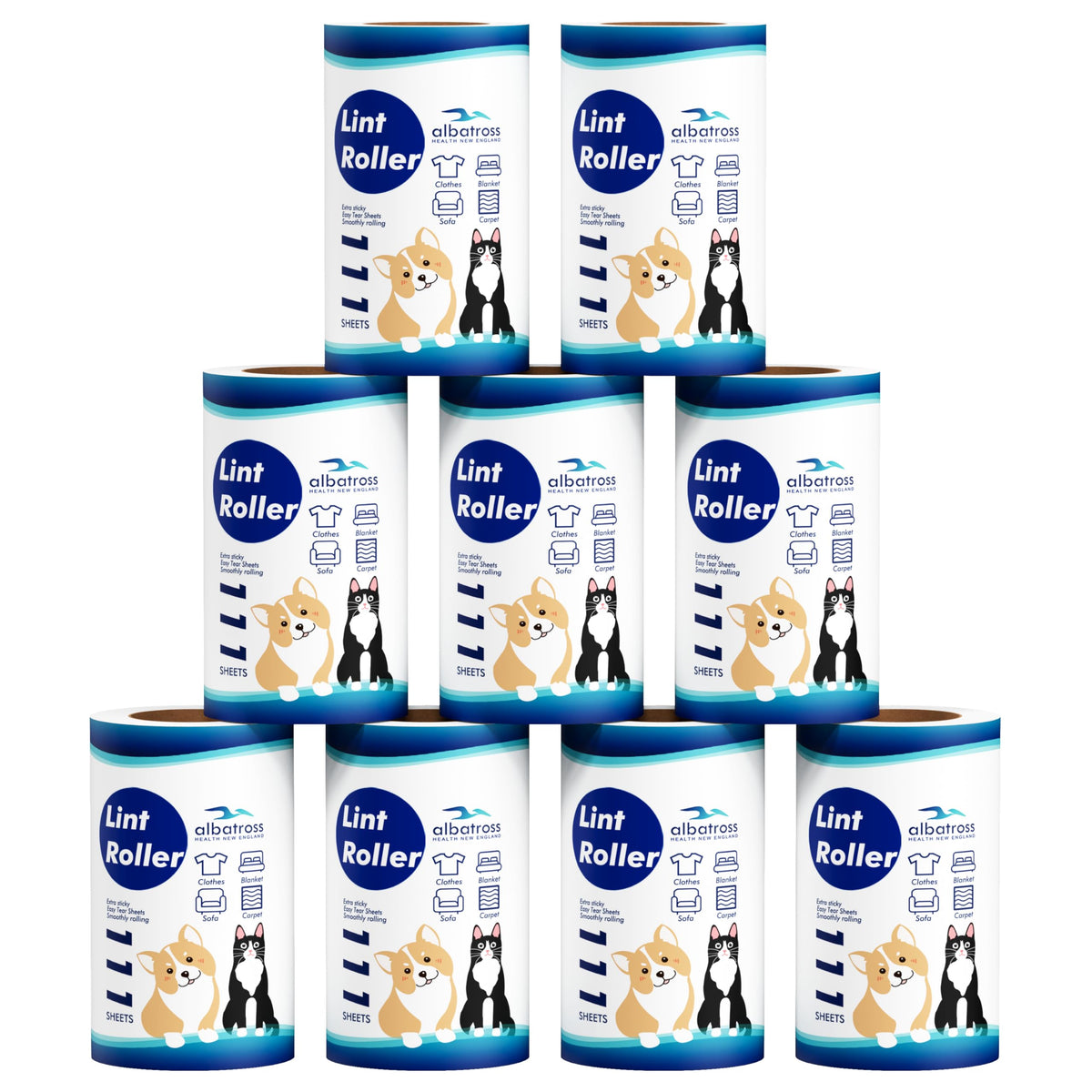 Large Lint Roller for Furniture, 9.45'' Rollers for Floor, 360 Sheets