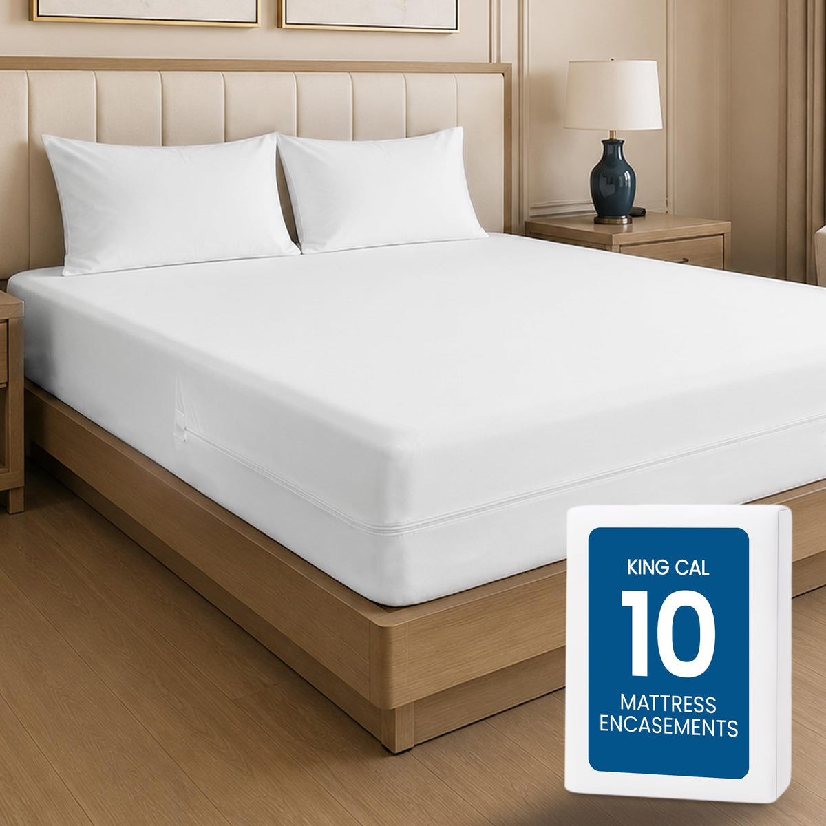 Utopia Bedding Waterproof Mattress Protector Queen Size, Zippered Mattress Encasement Bed Bug and Dust Mite Proof, Absorbent Six-Sided Mattress Cover