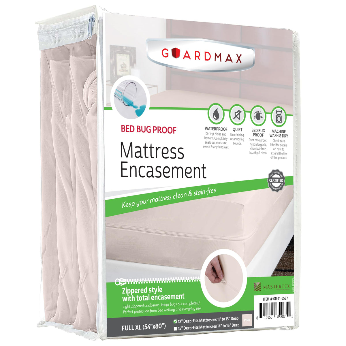 Guardmax Queen Mattress Protector Zippered, Bed Bug Mattress Cover