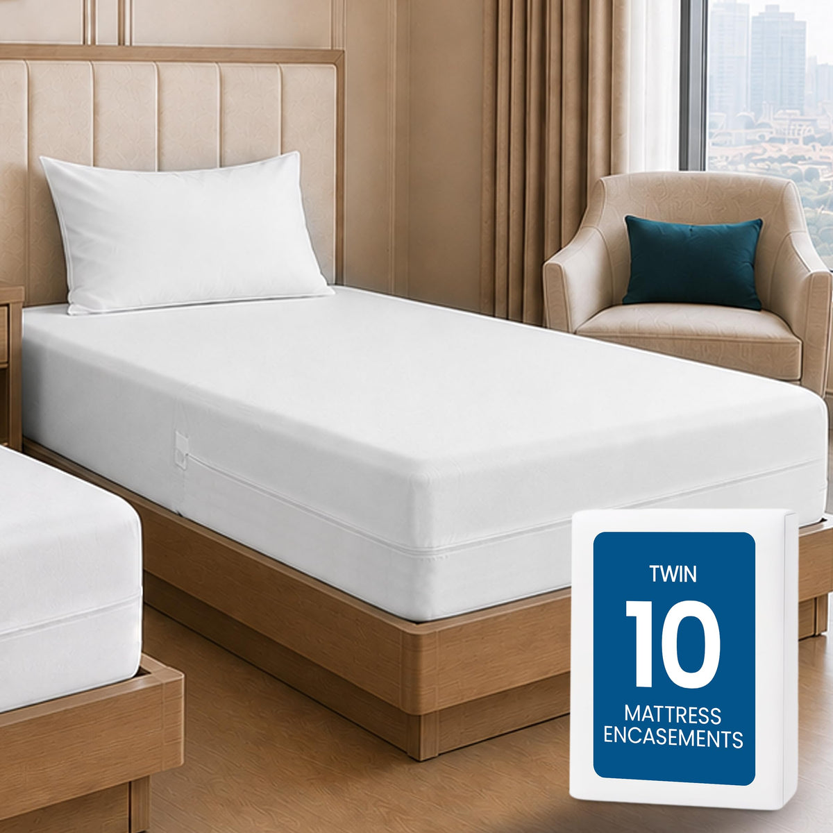 Utopia Bedding Waterproof Mattress Protector Queen Size, Zippered Mattress Encasement Bed Bug and Dust Mite Proof, Absorbent Six-Sided Mattress Cover