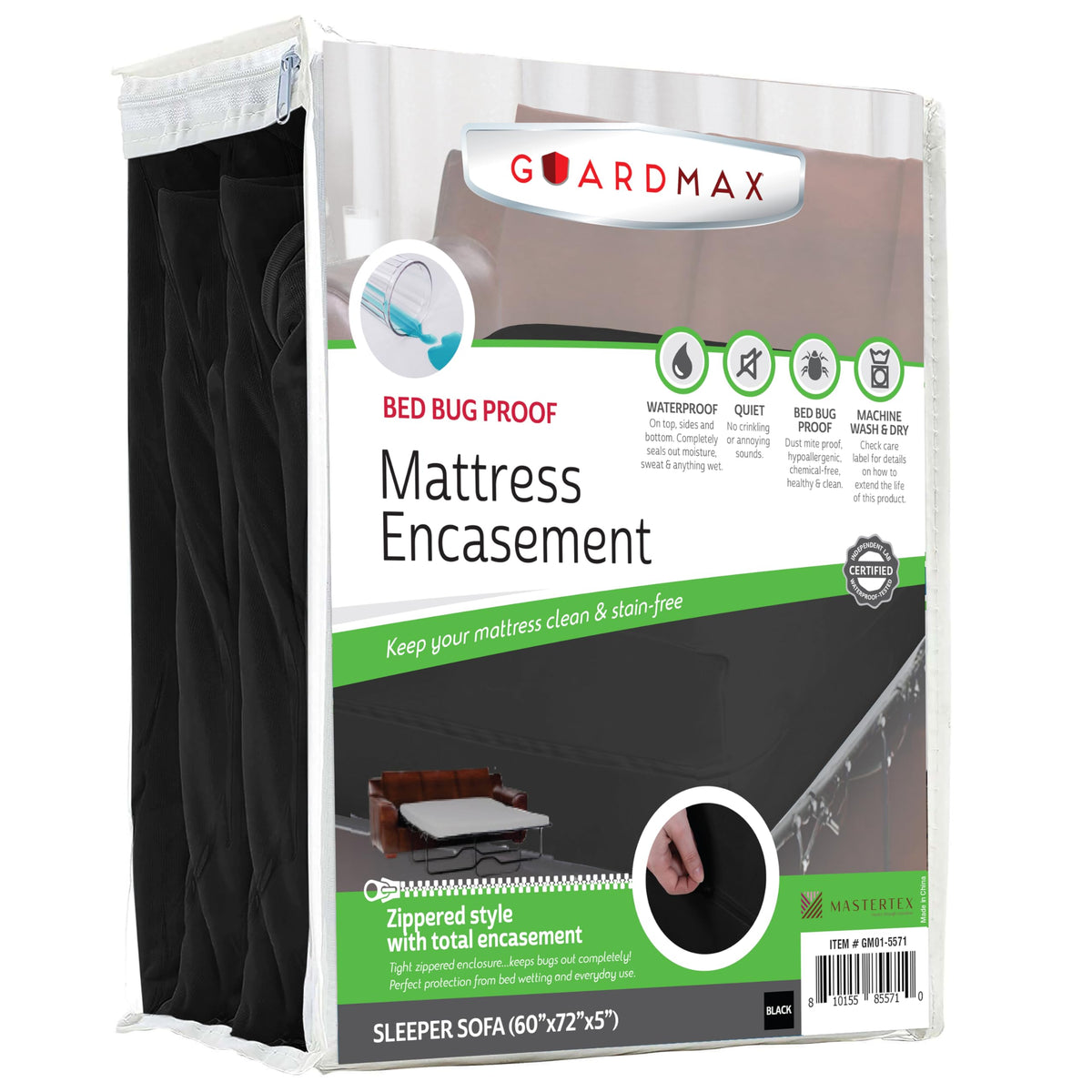 Guardmax Queen Mattress Protector Zippered, Bed Bug Mattress Cover