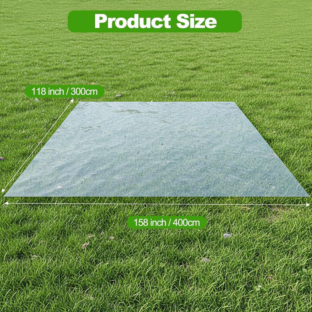 Foraineam 3 Pack Plastic Covers for Furniture, Waterproof & Dustproof Sofa Storage Covers, 118" x 158" Extra Large Bed Couch Protector Cover Shelter for Moving Protection and Long Term Storage