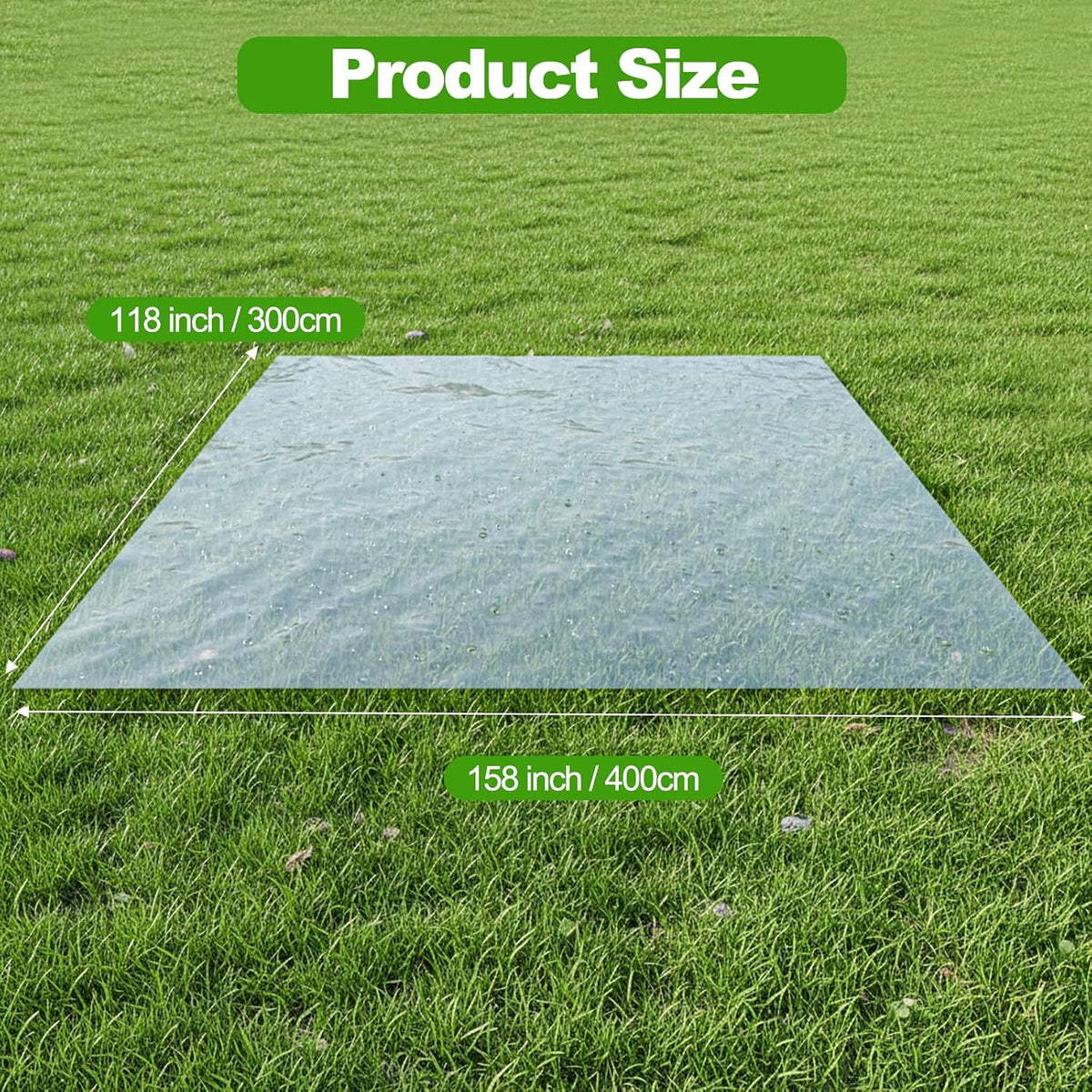 Foraineam 3 Pack Plastic Covers for Furniture, Waterproof & Dustproof Sofa Storage Covers, 118" x 158" Extra Large Bed Couch Protector Cover Shelter for Moving Protection and Long Term Storage