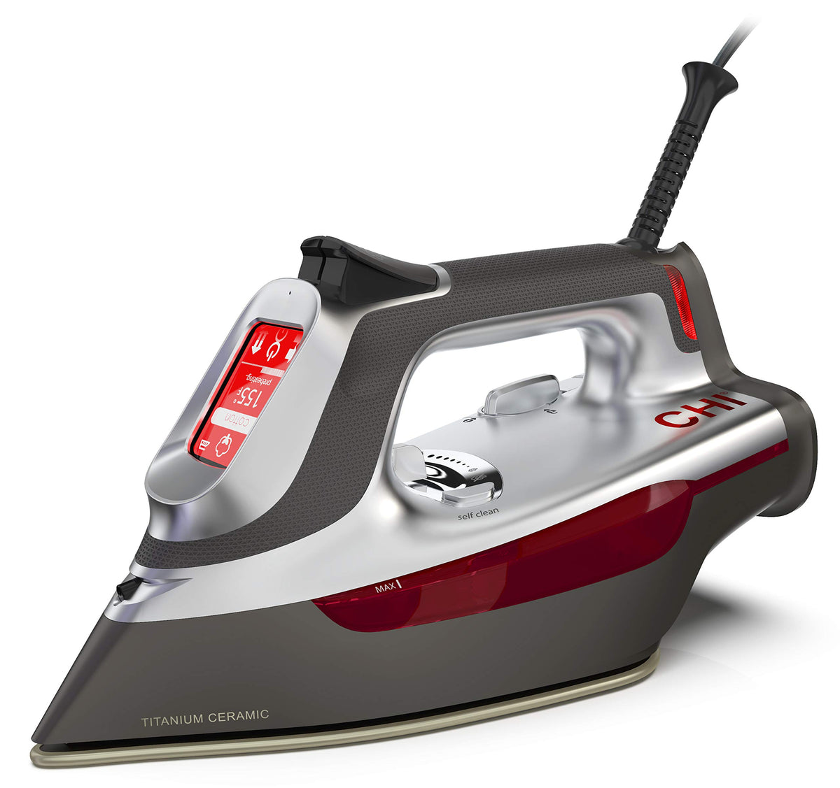 CHI Steam Iron for Clothes, 1700 Watts, XL 10" Cord