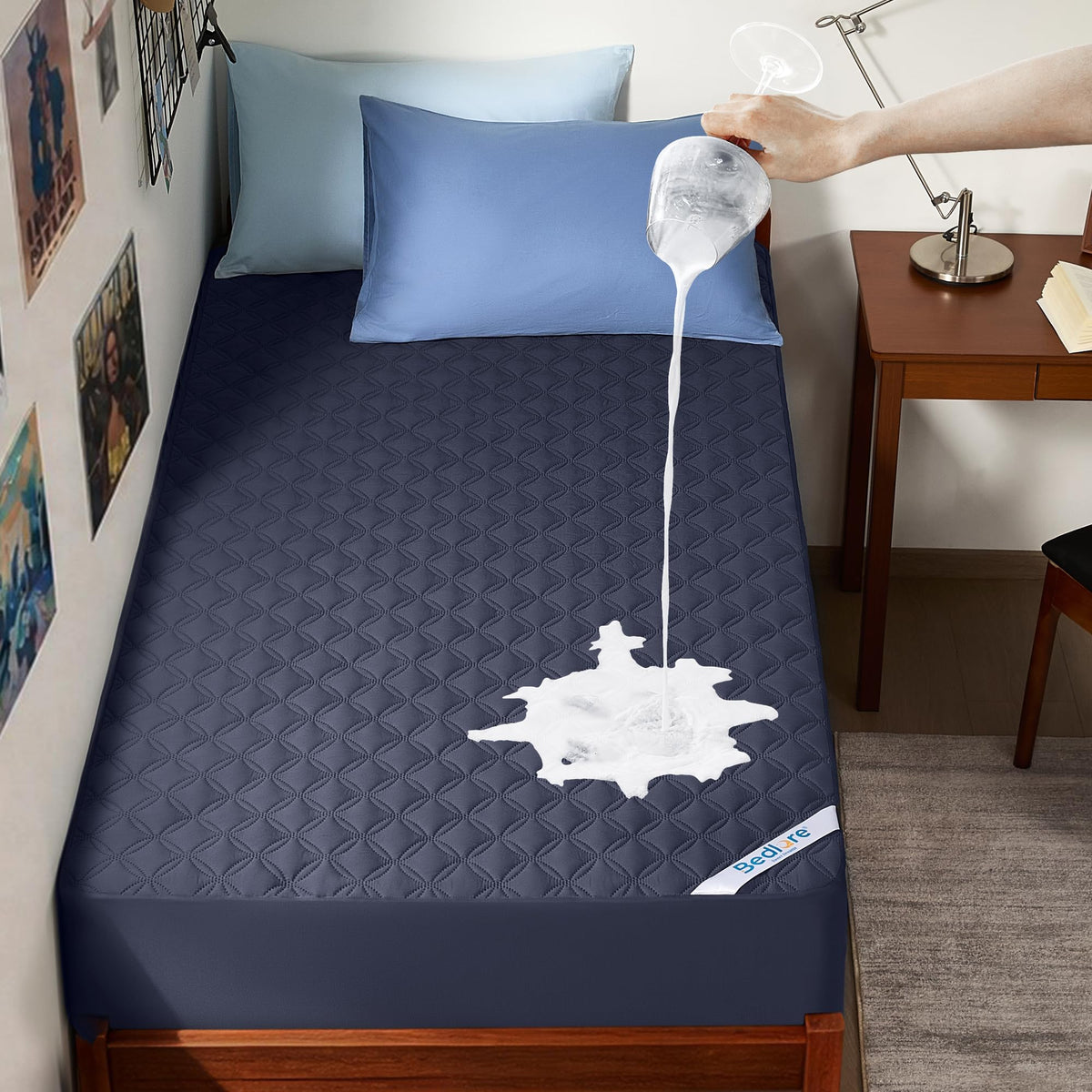 BEDLORE Waterproof Queen Size Mattress Protector, Deep Pocket Fit, Washable