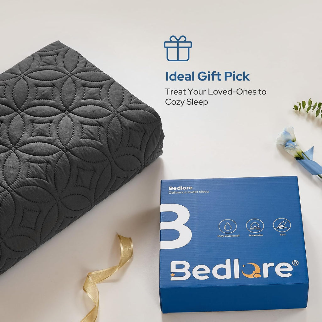 BEDLORE Waterproof Mattress Protector, King Size Mattress Pad