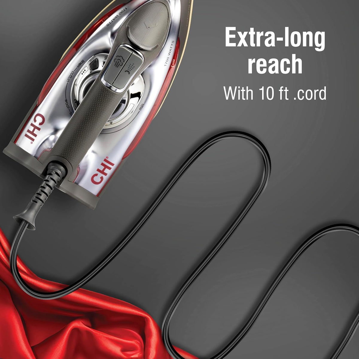 CHI Steam Professional Iron for Clothes with Vertical Steam Burst