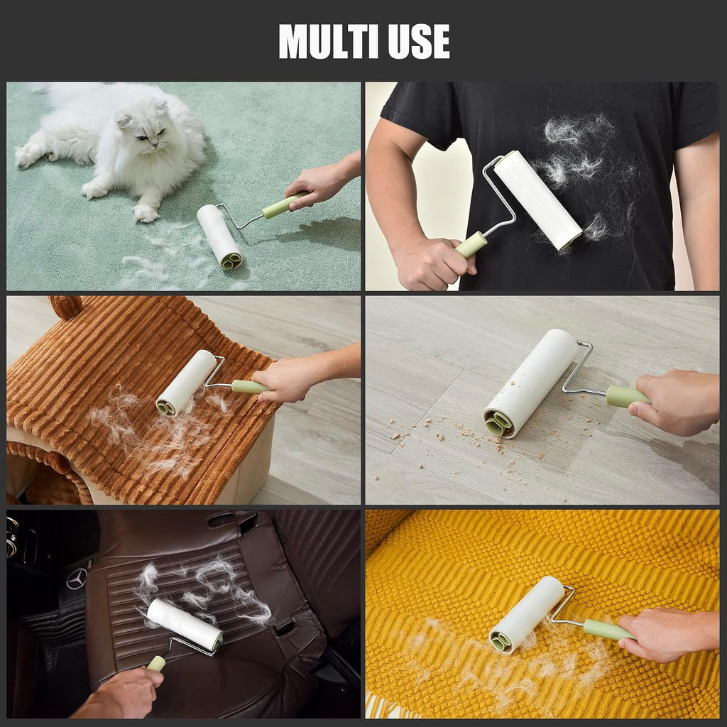 Extra Sticky Large Surface Lint Roller, 6.3''Wide Roller for Pet Hair