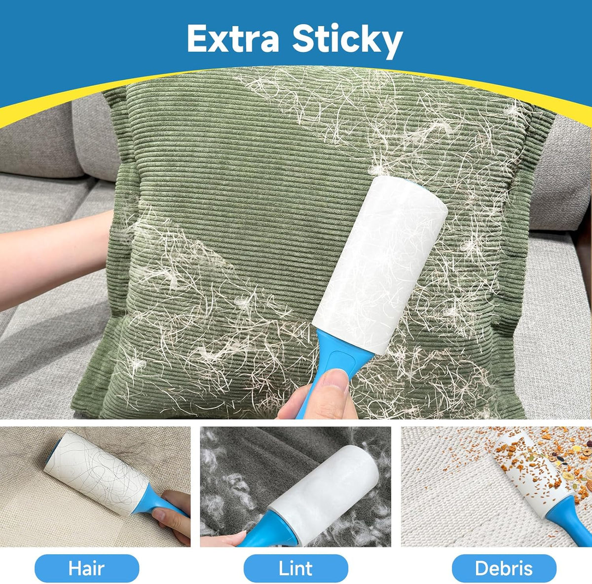 Swihauk 600 Sheets Extra Sticky Lint Rollers for Pet Hair